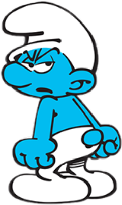 POUTY SMURF STICKER