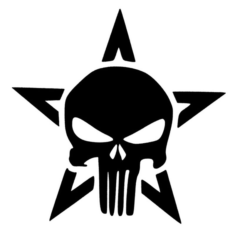 Punisher Pentacle Bumper Sticker Decals