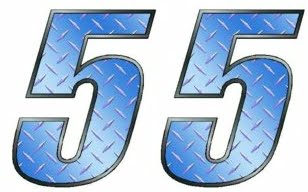 Two Digit - DIAMOND PLATE Race Number Kit