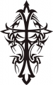 Tribal CROSS Sticker