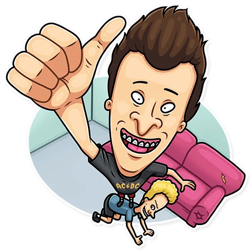 beavis and butthead mtv funny cartoon sticker_3