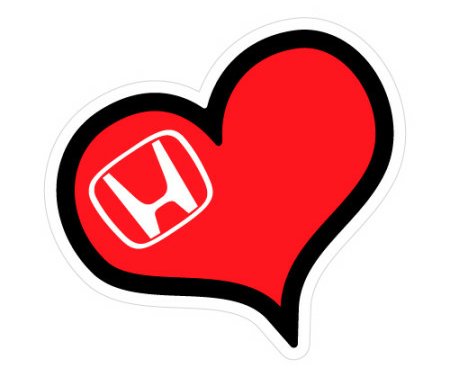 H Love funny color auto sticker