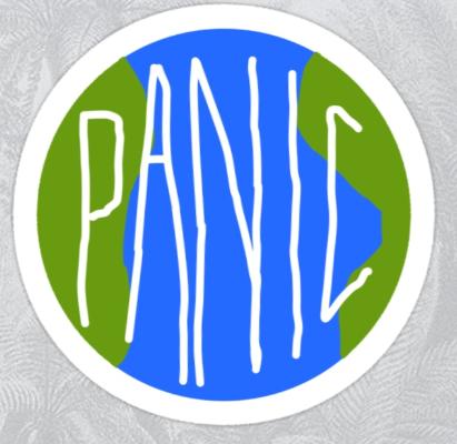 PANIC SAVE THE WORLD STICKER PANIC