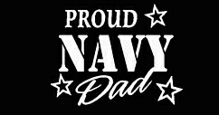 PROUD Military Stickers NAVY DAD
