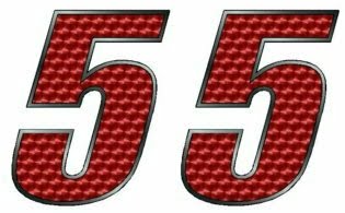 Two Digit - ENGINE TURNED Race Number Kit