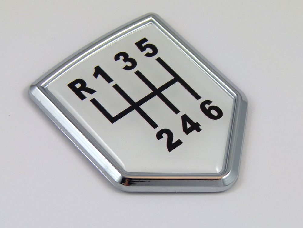 shift crest 3D chrome automobile emblem