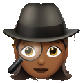 woman detective medium emoji