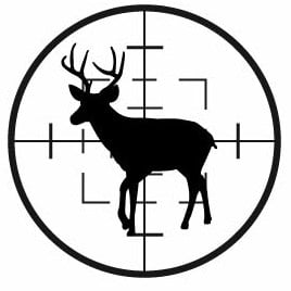 Buck in Scope Diecut Decal