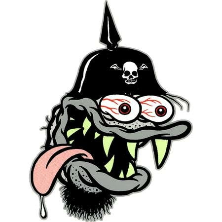 Color Crazy Nazi Skull Decal