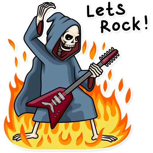 friendly death_grim reaper sticker 33