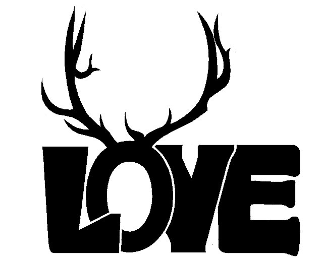 Hunting Deer Buck Rack Horns Whitetail Truck Car Window Decal