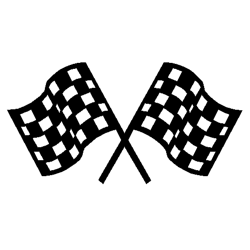 Checkerd flag decal