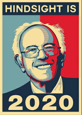BERNIE 2020 RWB STICKER