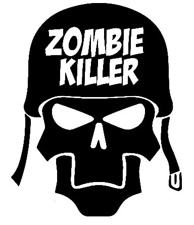 combat zombie skull decal