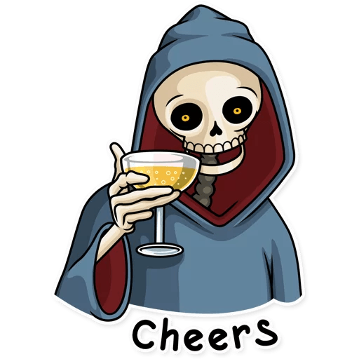 friendly death_grim reaper sticker 40