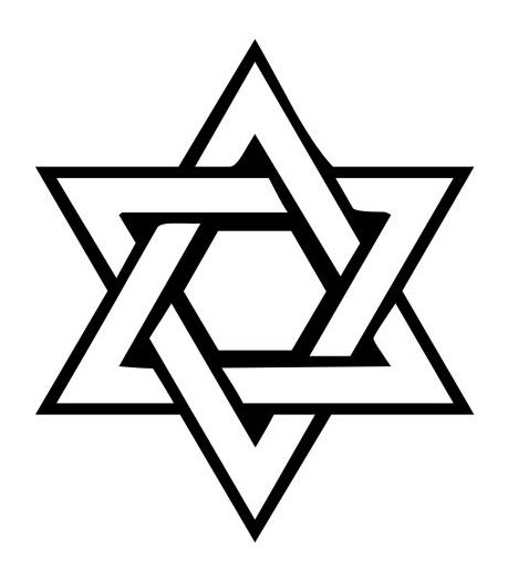 jewish star_of_david outline die cut decal