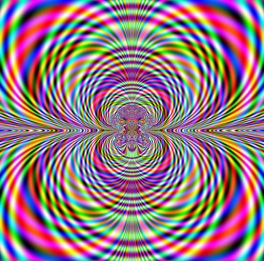 psychedelic patterns wall decal or window sticker 07