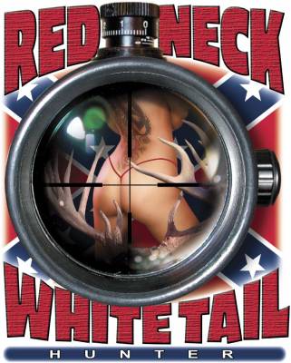 REDNECK WHITE TAIL HUNTER rebel sticker