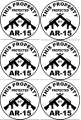 THIS PROPERTY PROTECTED BY AR-15 STICKER SET