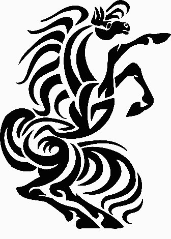 a vinyl horse car or wall decal 07