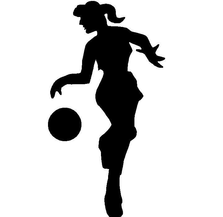 Basketball Girl Adhesive Vinyl Decal
