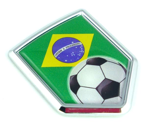 Brazil Soccer 3D Advesive Auto Emblem