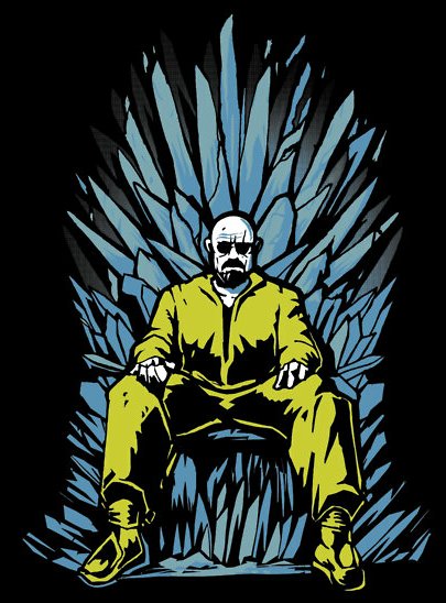 Breaking Bad Walter on Blue Crystal Meth Throme Sticker