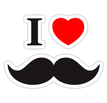 Diecut Color Moustache Stickers 2