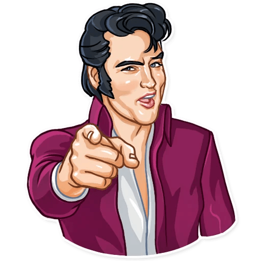 elvis presley the king music band sticker 11