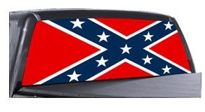 RWG rebel flag rear window see thru graphic