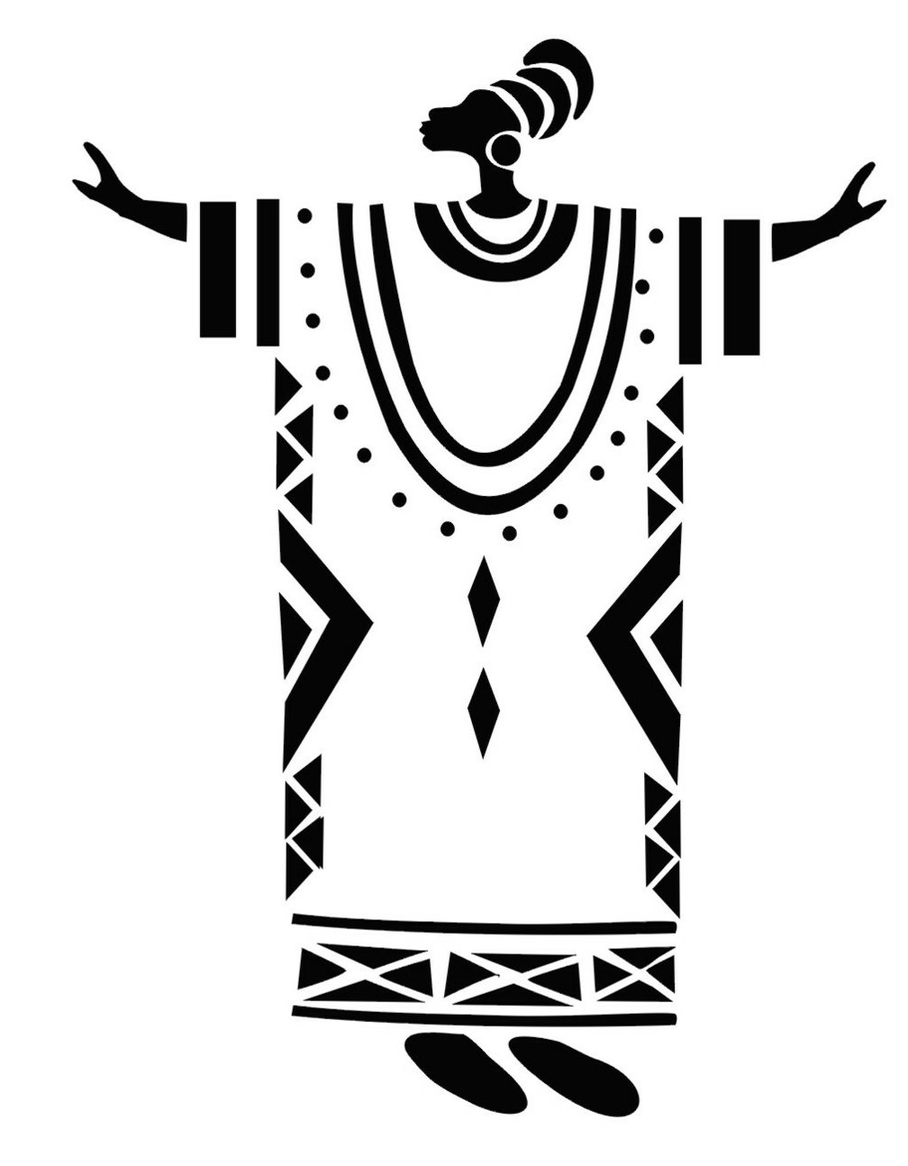 2 African Faces Africa Decal 17