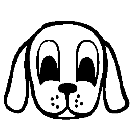 Puppy Face vinyl sticker