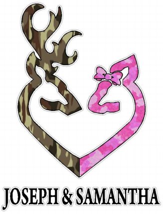 Deer Hearts Names CHOOSE YOUR OWN FILL brown pink