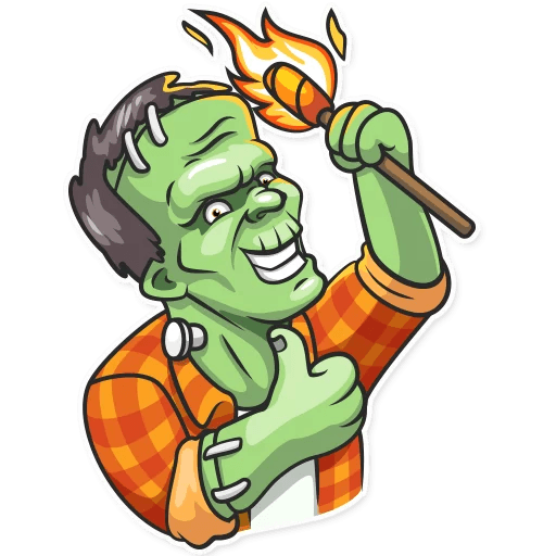 franky the monster_cartoon sticker 3