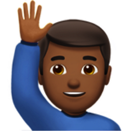 man saying hi medium emoji