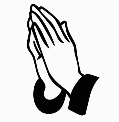 Pray Hands Decal 2