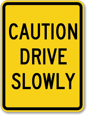 Aluminum Speed Bump Sign