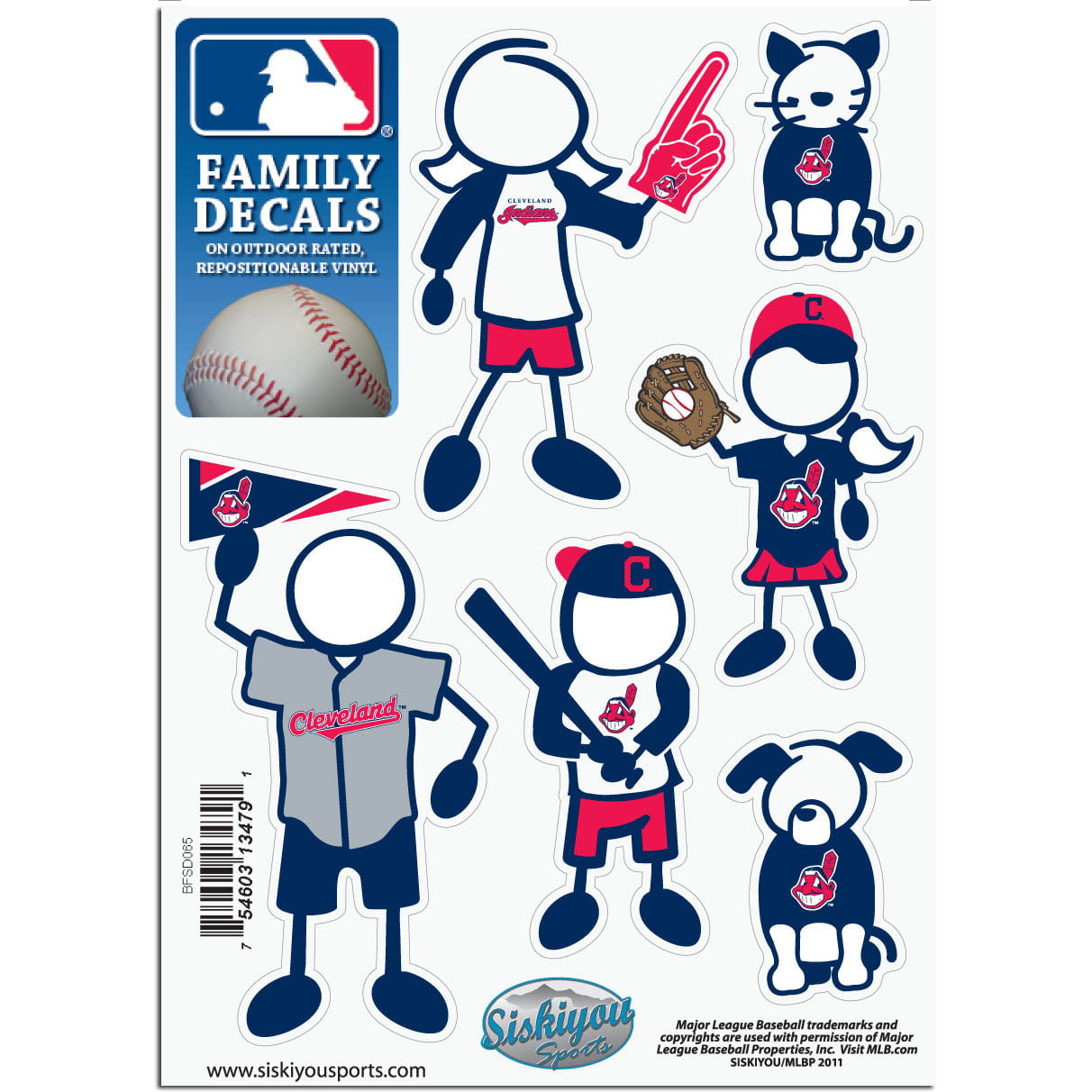 Indians Stick Family Decal Pack