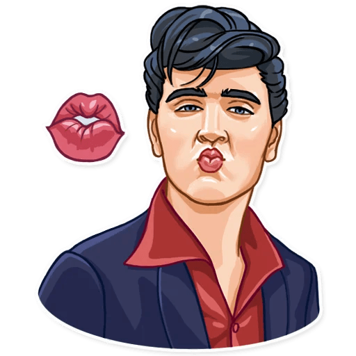 elvis presley the king music band sticker 2
