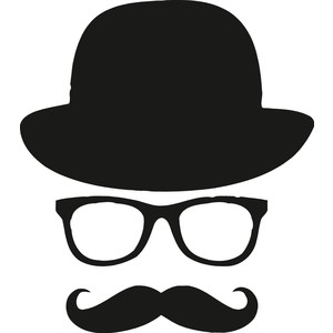 Moustache Face Decal 23