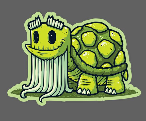 Old-Timer ZOMBIE TURTLE STICKER