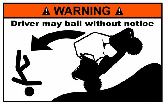 Rhino Funny Warning Sticker 5