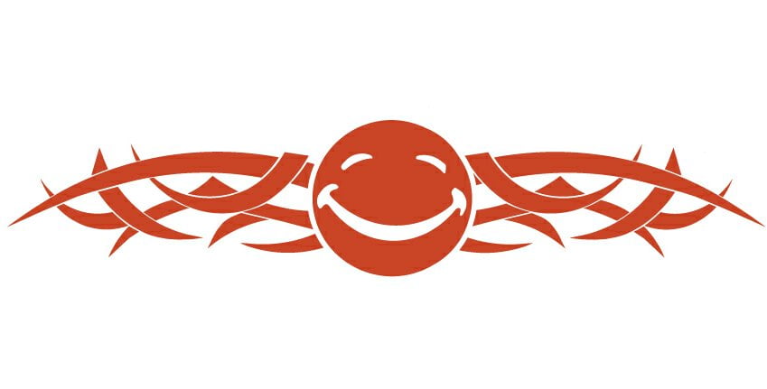 Smileface Tribal Back Auto Graphics