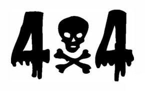 4x4 Skull and Crossbones Decal