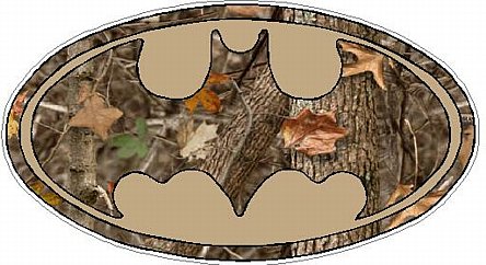 Bat Oval Camo Nature 2 Sticker