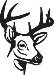 Deer Head Diecut Decal 88
