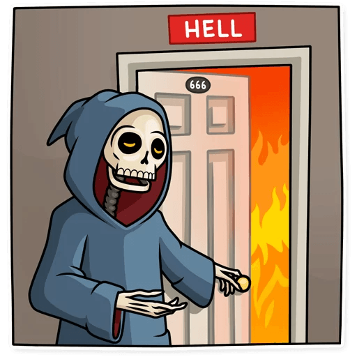 friendly death_grim reaper sticker 8