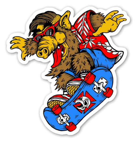 SKATER ALF STICKER