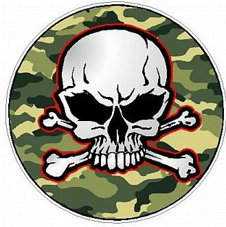 SKULL CIRCULAR FILLS Camo Green