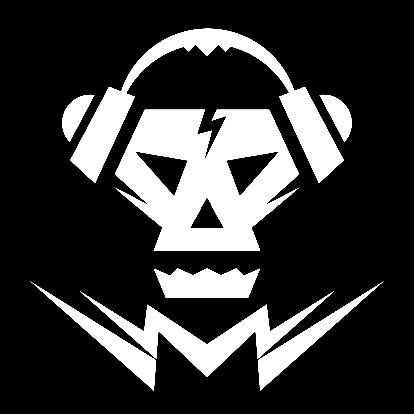 skull music diecut decal 2